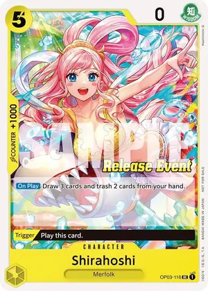 Carta Shirahoshi OP03-116, versión Arte alternativo