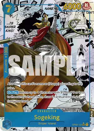 Carta Sogeking OP03-122, versión Manga