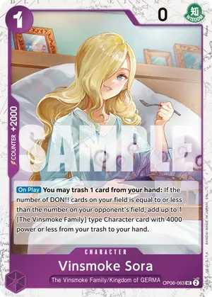Carta Vinsmoke Sora OP06-063, versión Normal