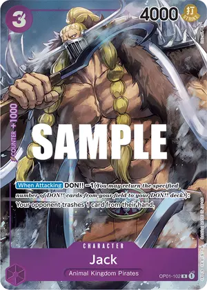 Carta Jack OP01-102, versión Arte alternativo