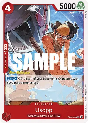 Carta Usopp OP04-003, versión Promo