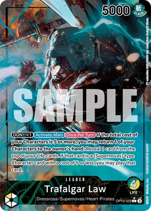 Carta Trafalgar Law OP10-022, versión Arte alternativo
