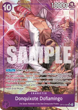 Carta Donquixote Doflamingo OP14-069, versión Arte alternativo