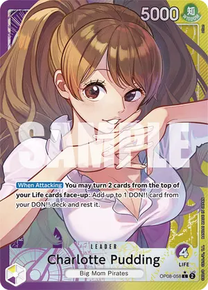 Carta Charlotte Pudding OP08-058, versión Arte alternativo