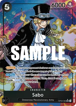 Carta Sabo OP04-083, versión Arte alternativo