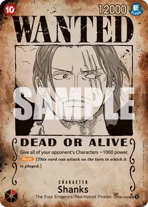 Carta Shanks OP09-004, versión SP