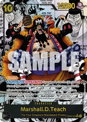 Carta Marshall.D.Teach OP09-093, versión Manga