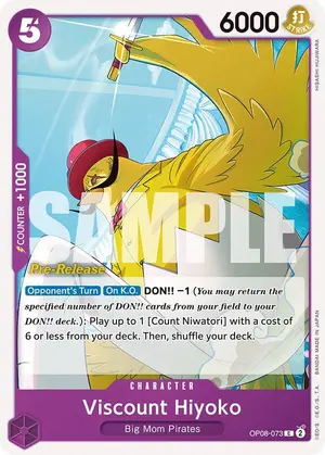 Carta Viscount Hiyoko OP08-073, versión Promo