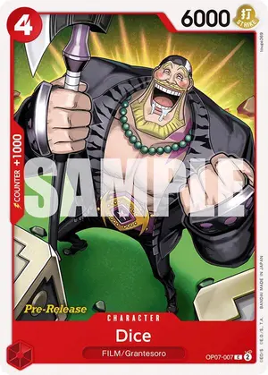 Carta Dice OP07-007, versión Promo