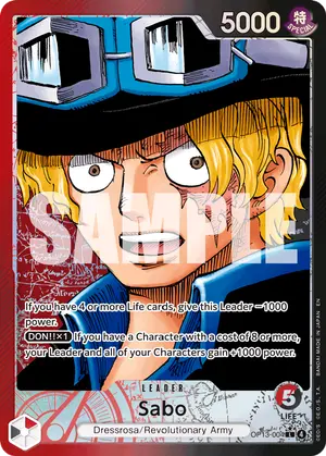 Carta Sabo OP13-004, versión Arte alternativo