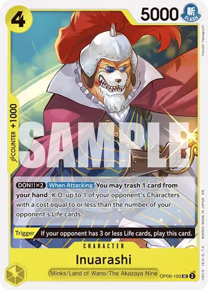 Carta Inuarashi OP06-100, versión Normal