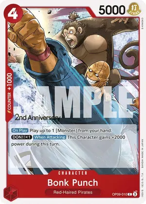 Carta Bonk Punch OP09-010, versión Promo