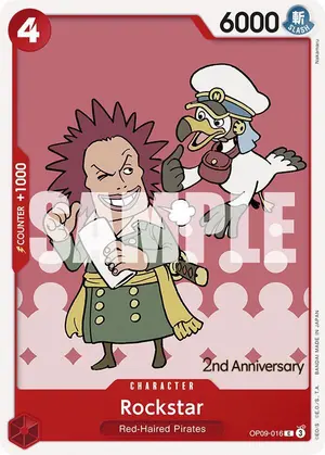 Carta Rockstar OP09-016, versión Promo