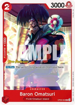 Carta Baron Omatsuri OP06-004, versión Promo