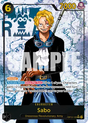 Carta Sabo OP13-120, versión Arte alternativo