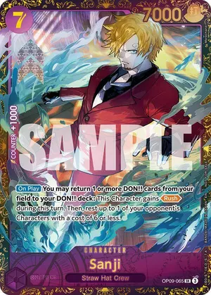 Carta Sanji OP09-065, versión Arte alternativo