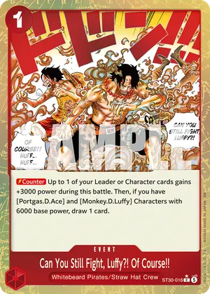 Carta Can You Still Fight, Luffy?! Of Course!! ST30-016, versión Arte alternativo