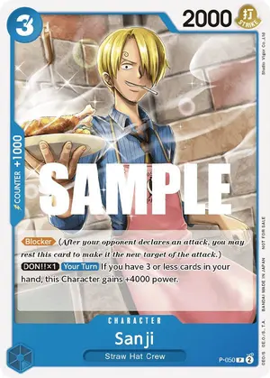 Carta Sanji P-050, versión Promo