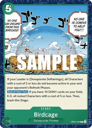 Carta Birdcage OP05-040, versión Promo