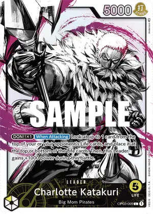 Carta Charlotte Katakuri OP03-099, versión Arte alternativo