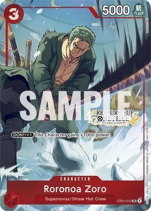 Carta Roronoa Zoro ST01-013, versión Arte alternativo