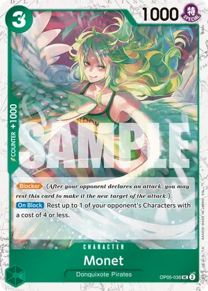 Carta Monet OP05-036, versión Normal