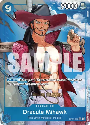 Carta Dracule Mihawk OP01-070, versión Arte alternativo