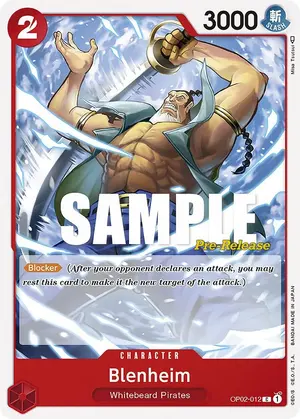 Carta Blenheim OP02-012, versión Promo