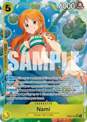 Carta Nami EB03-053, versión Arte alternativo