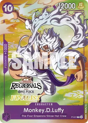 Carta Monkey.D.Luffy P-041, versión Arte alternativo