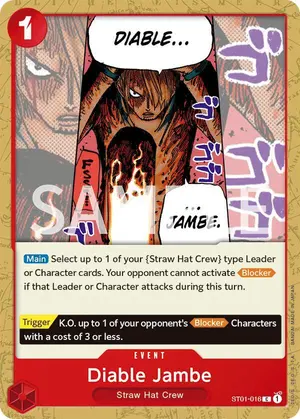 Carta Diable Jambe ST01-016, versión Promo