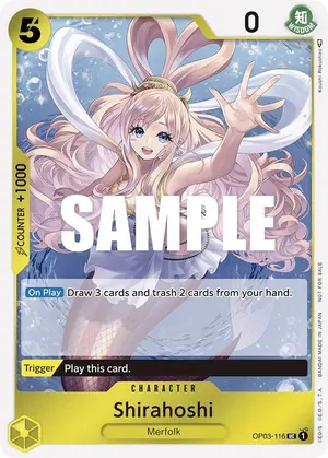 Carta Shirahoshi OP03-116, versión Arte alternativo