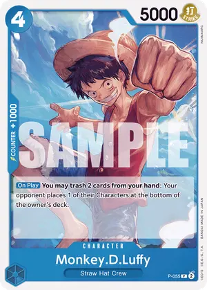 Carta Monkey.D.Luffy P-055, versión Normal