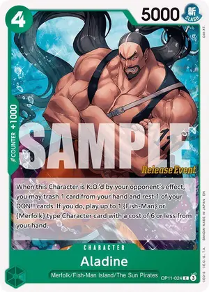 Carta Aladine OP11-024, versión Promo
