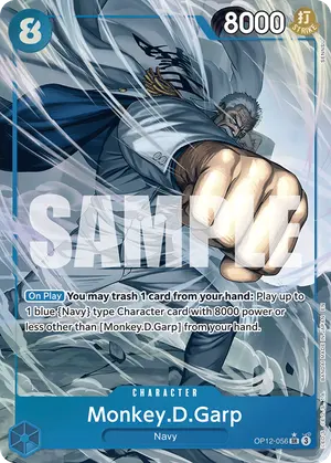 Carta Monkey.D.Garp OP12-056, versión Arte alternativo