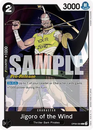 Carta Jigoro of the Wind OP06-084, versión Promo
