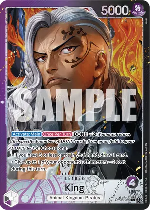 Carta King OP08-057, versión Arte alternativo