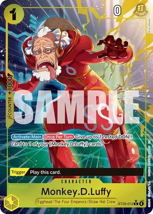Carta Monkey.D.Luffy ST29-012, versión Arte alternativo