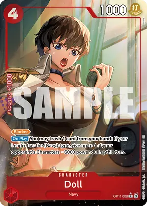 Carta Doll OP11-008, versión Arte alternativo