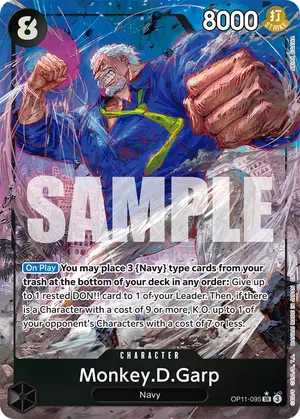 Carta Monkey.D.Garp OP11-095, versión Arte alternativo