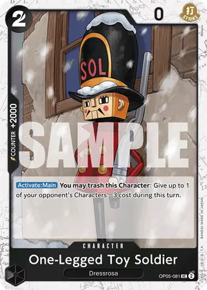 Carta One-Legged Toy Soldier OP05-081, versión Normal
