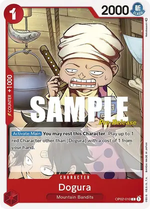 Carta Dogura OP02-010, versión Promo