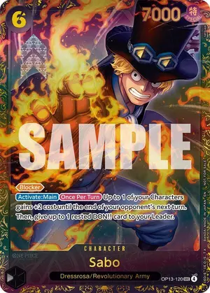 Carta Sabo OP13-120, versión Arte alternativo