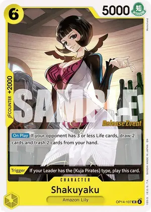 Carta Shakuyaku OP14-107, versión Promo