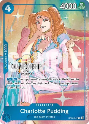 Carta Charlotte Pudding OP06-047, versión Arte alternativo