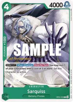 Carta Sarquiss OP05-026, versión Promo