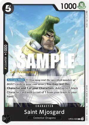 Carta Saint Mjosgard OP05-089, versión Promo