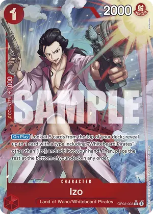 Carta Izo OP03-003, versión Arte alternativo