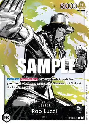 Carta Rob Lucci OP03-076, versión Arte alternativo