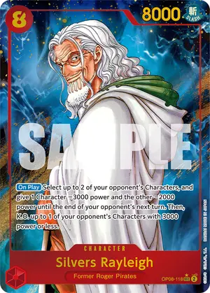 Carta Silvers Rayleigh OP08-118, versión Arte alternativo